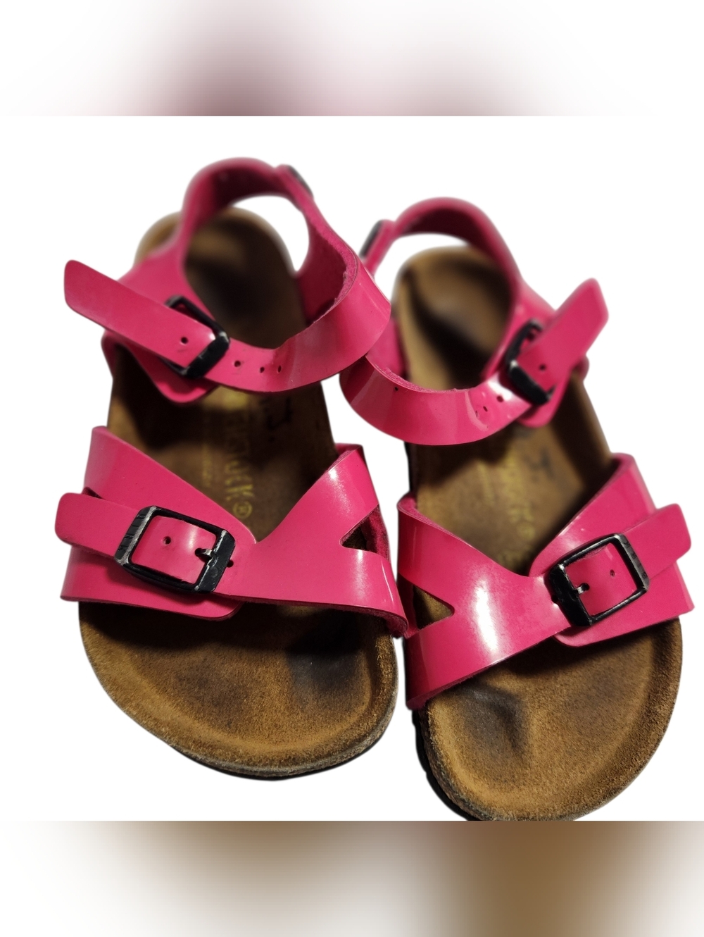 Birkenstock Kids Pink Buckle Sandals - Comfortable Adjustable Straps